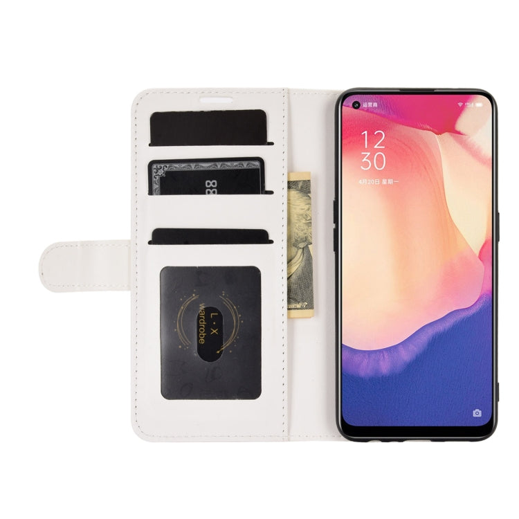 For OPPO Reno4 SE R64 Texture Single Horizontal Flip Protective Case with Holder & Card Slots & Wallet& Photo Frame
