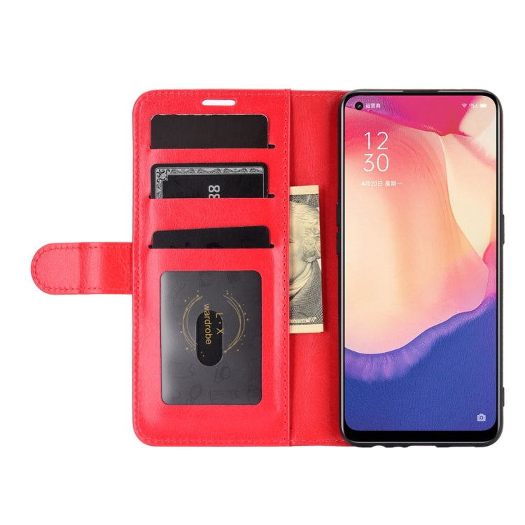 For OPPO Reno4 SE R64 Texture Single Horizontal Flip Protective Case with Holder & Card Slots & Wallet& Photo Frame