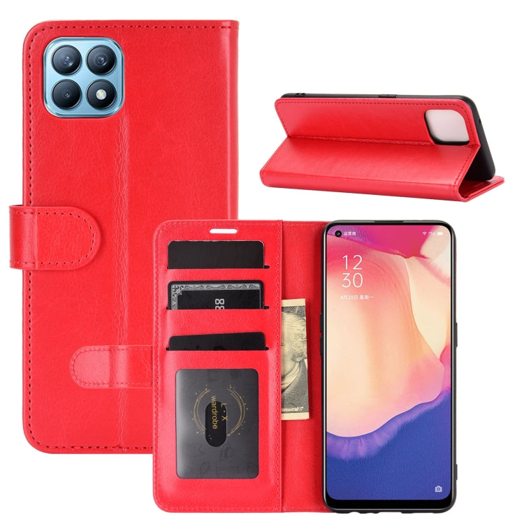 For OPPO Reno4 SE R64 Texture Single Horizontal Flip Protective Case with Holder & Card Slots & Wallet& Photo Frame