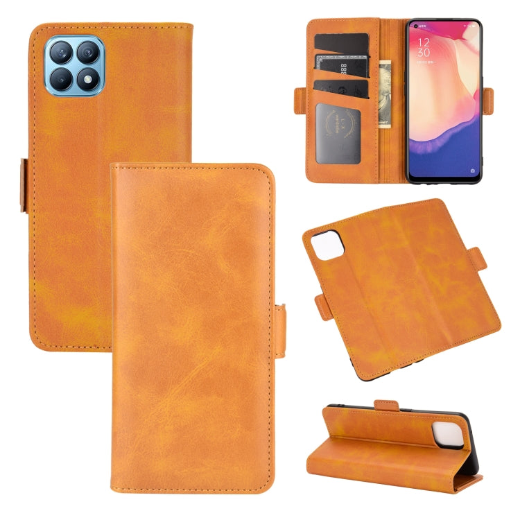 For OPPO Reno4 SE Dual-side Magnetic Buckle Horizontal Flip Leather Case with Holder & Card Slots & Wallet