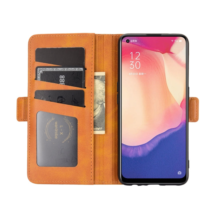 For OPPO Reno4 SE Dual-side Magnetic Buckle Horizontal Flip Leather Case with Holder & Card Slots & Wallet