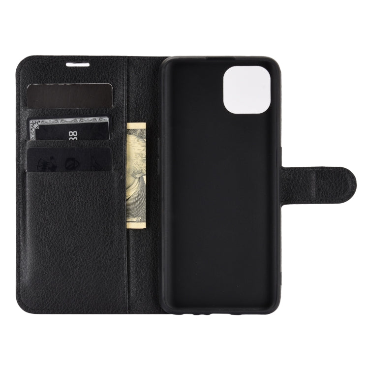 For OPPO Reno4 SE Litchi Texture Horizontal Flip Protective Case with Holder & Card Slots & Wallet