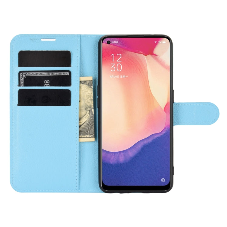 For OPPO Reno4 SE Litchi Texture Horizontal Flip Protective Case with Holder & Card Slots & Wallet
