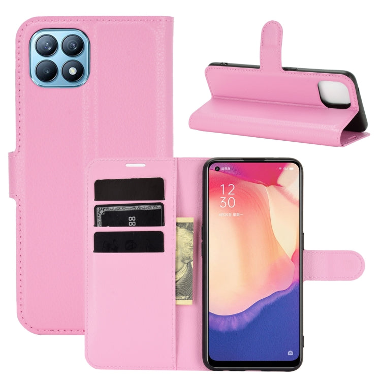For OPPO Reno4 SE Litchi Texture Horizontal Flip Protective Case with Holder & Card Slots & Wallet