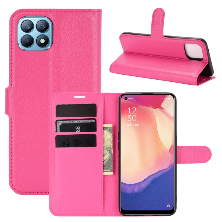 For OPPO Reno4 SE Litchi Texture Horizontal Flip Protective Case with Holder & Card Slots & Wallet