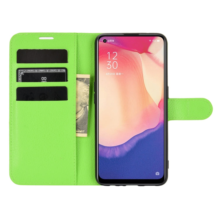 For OPPO Reno4 SE Litchi Texture Horizontal Flip Protective Case with Holder & Card Slots & Wallet