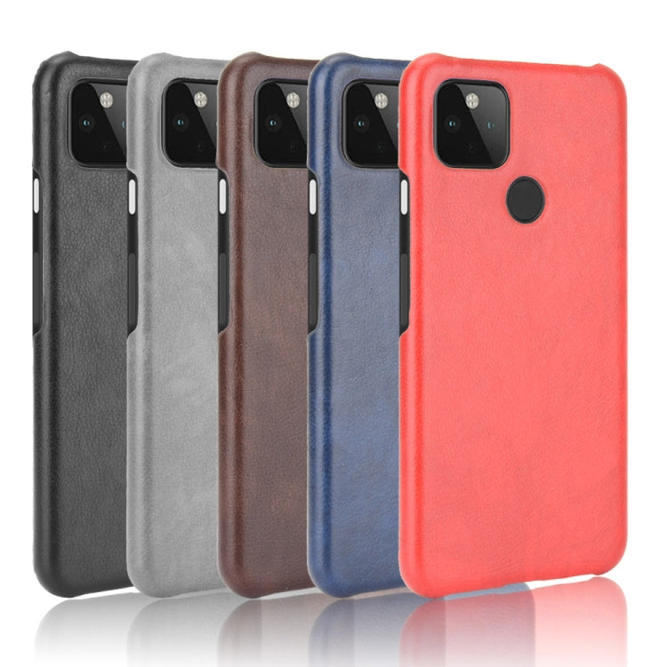 For Google Pixel 5 Shockproof Litchi Texture PC + PU Case