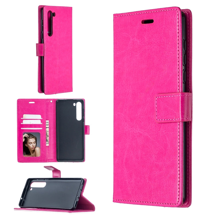 For Motorola Edge Crazy Horse Texture Horizontal Flip Leather Case with Holder & Card Slots & Wallet & Photo Frame