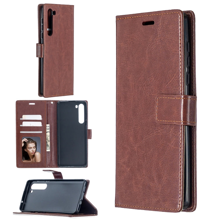 For Motorola Edge Crazy Horse Texture Horizontal Flip Leather Case with Holder & Card Slots & Wallet & Photo Frame