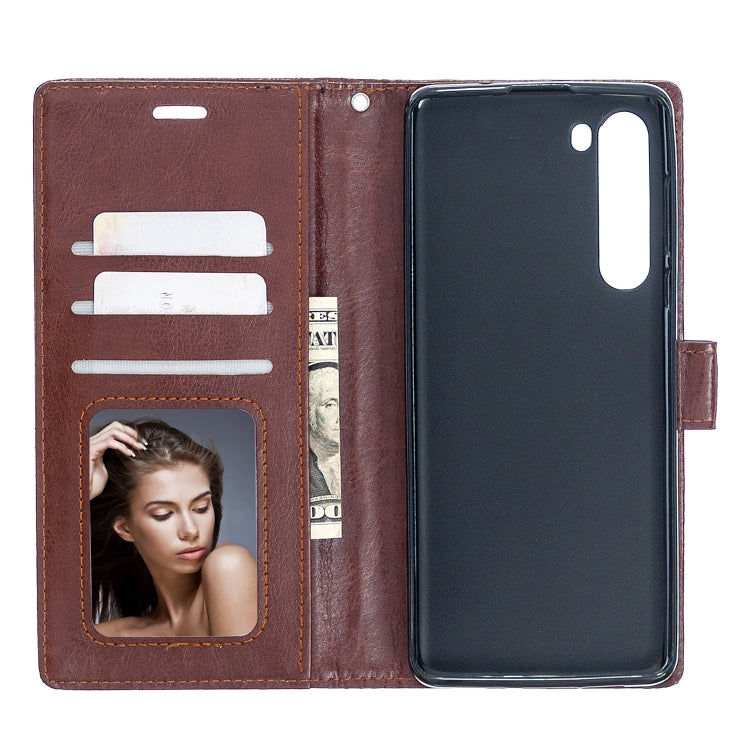 For Motorola Edge Crazy Horse Texture Horizontal Flip Leather Case with Holder & Card Slots & Wallet & Photo Frame