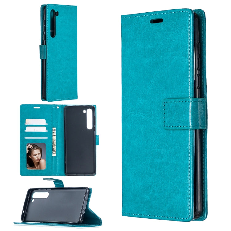 For Motorola Edge Crazy Horse Texture Horizontal Flip Leather Case with Holder & Card Slots & Wallet & Photo Frame