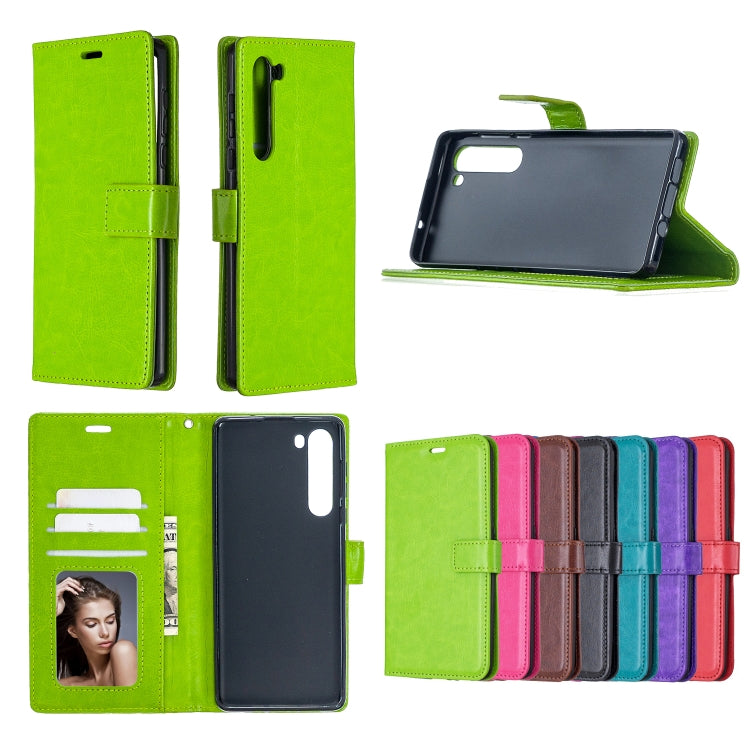 For Motorola Edge Crazy Horse Texture Horizontal Flip Leather Case with Holder & Card Slots & Wallet & Photo Frame