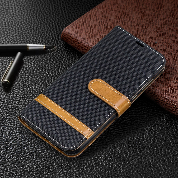 Color Matching Denim Texture Leather Case for Huawei Y5 (2019), with Holder & Card Slots & Wallet & Lanyard
