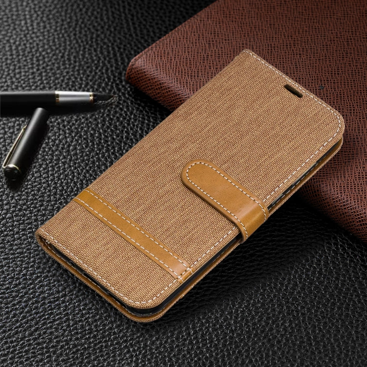 Color Matching Denim Texture Leather Case for Huawei Y5 (2019), with Holder & Card Slots & Wallet & Lanyard