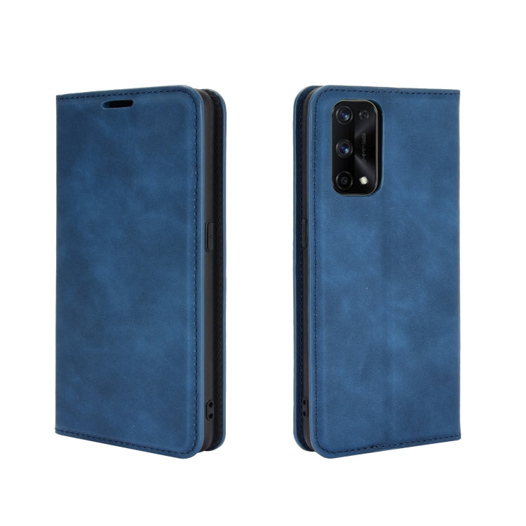 For OPPO Realme X7 Pro Retro-skin Business Magnetic Suction Leather Case with Holder & Card Slots & Wallet