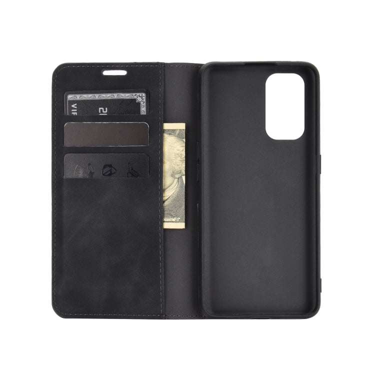 For Oppo Realme X7 Retro-skin Business Magnetic Suction Leather Case with Holder & Card Slots & Wallet