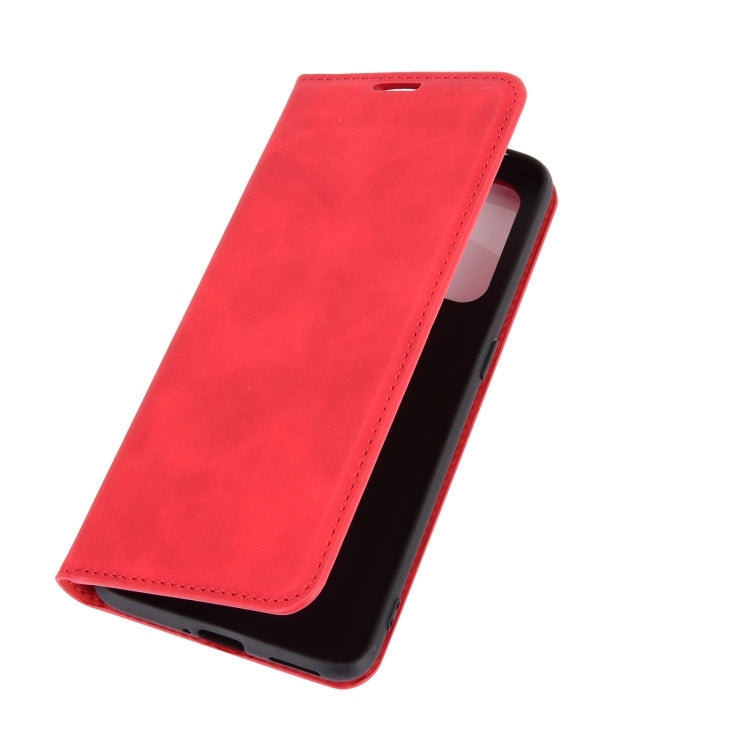 For Oppo Realme X7 Retro-skin Business Magnetic Suction Leather Case with Holder & Card Slots & Wallet