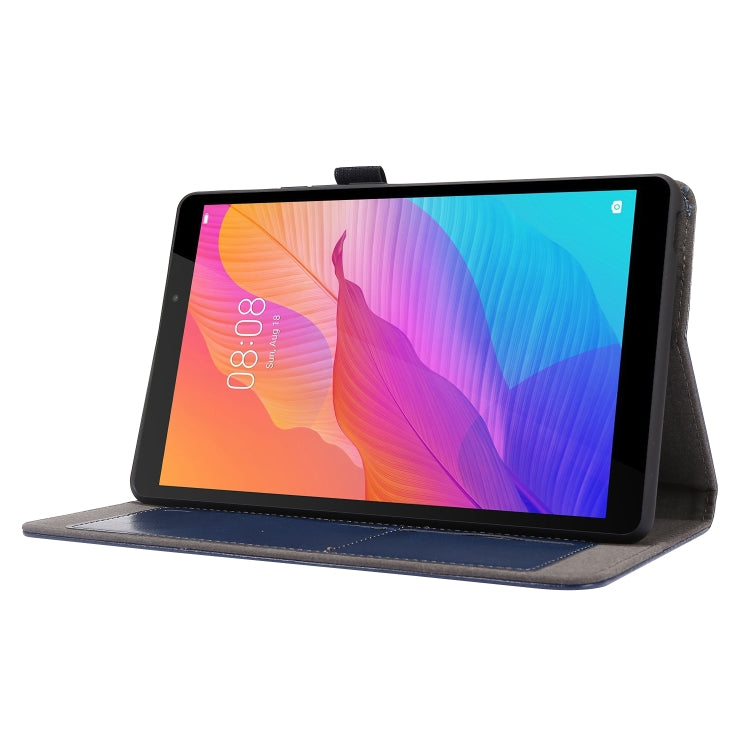 For Huawei MatePad T8 8.0 2-Folding Business Horizontal Flip PU Leather Case with Card Slots & Holder