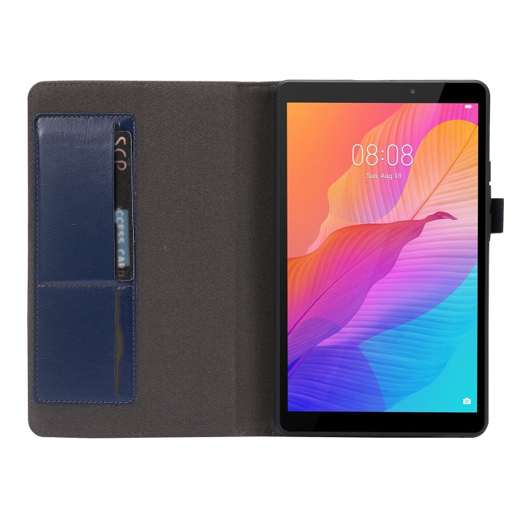 For Huawei MatePad T8 8.0 2-Folding Business Horizontal Flip PU Leather Case with Card Slots & Holder