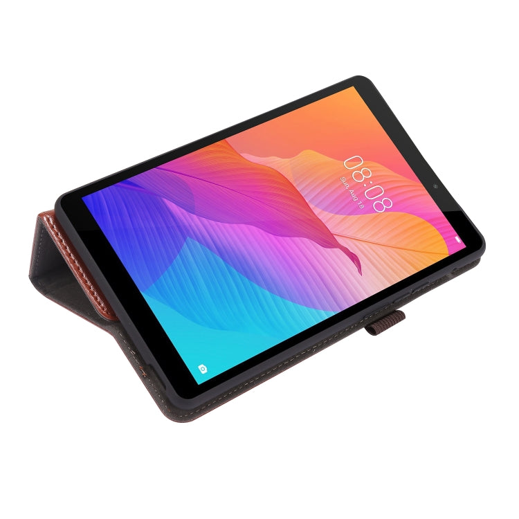 For Huawei MatePad T8 8.0 2-Folding Business Horizontal Flip PU Leather Case with Card Slots & Holder