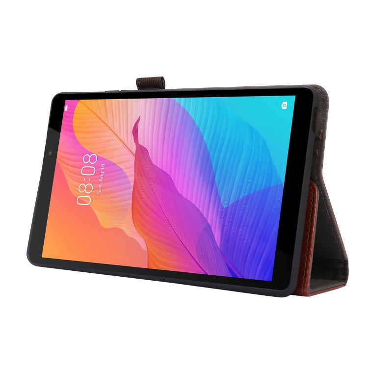 For Huawei MatePad T8 8.0 2-Folding Business Horizontal Flip PU Leather Case with Card Slots & Holder