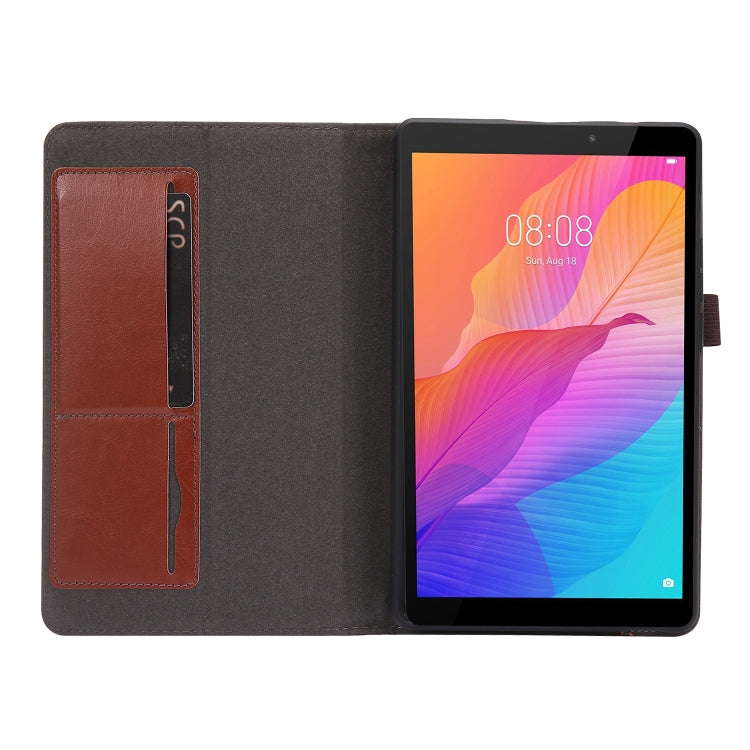 For Huawei MatePad T8 8.0 2-Folding Business Horizontal Flip PU Leather Case with Card Slots & Holder