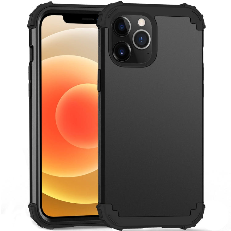 For iPhone 12 mini PC+ Silicone Three-piece Anti-drop Mobile Phone Protective Back Cover