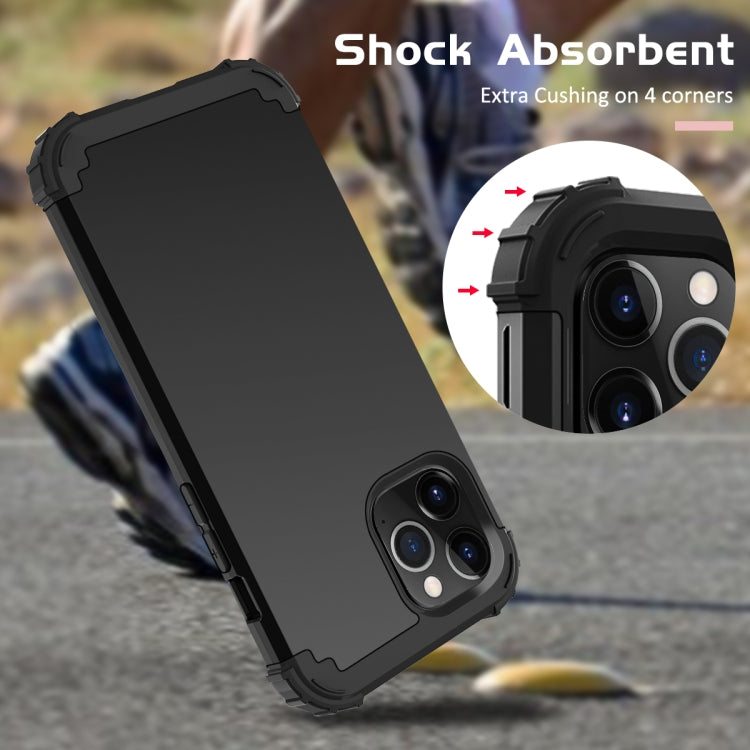 For iPhone 12 mini PC+ Silicone Three-piece Anti-drop Mobile Phone Protective Back Cover