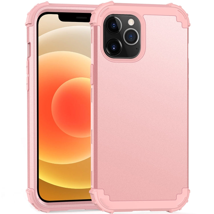 For iPhone 12 mini PC+ Silicone Three-piece Anti-drop Mobile Phone Protective Back Cover