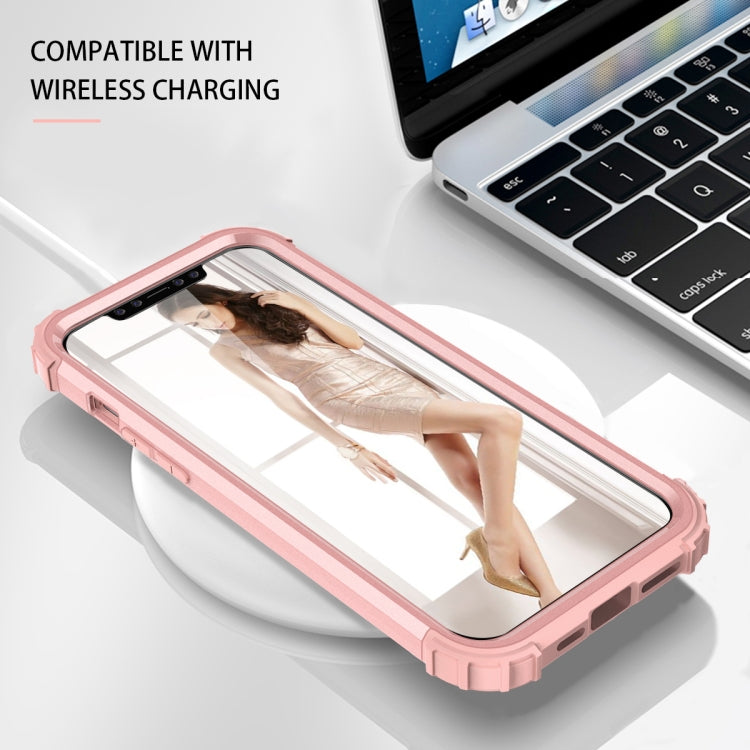 For iPhone 12 mini PC+ Silicone Three-piece Anti-drop Mobile Phone Protective Back Cover
