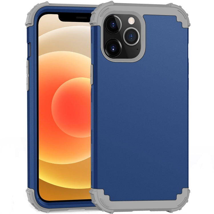 For iPhone 12 mini PC+ Silicone Three-piece Anti-drop Mobile Phone Protective Back Cover