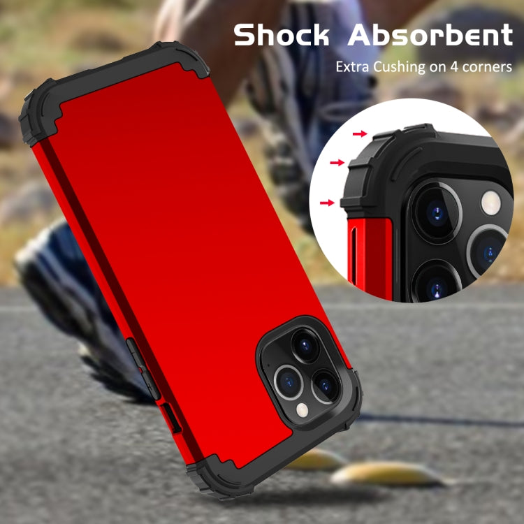 For iPhone 12 mini PC+ Silicone Three-piece Anti-drop Mobile Phone Protective Back Cover
