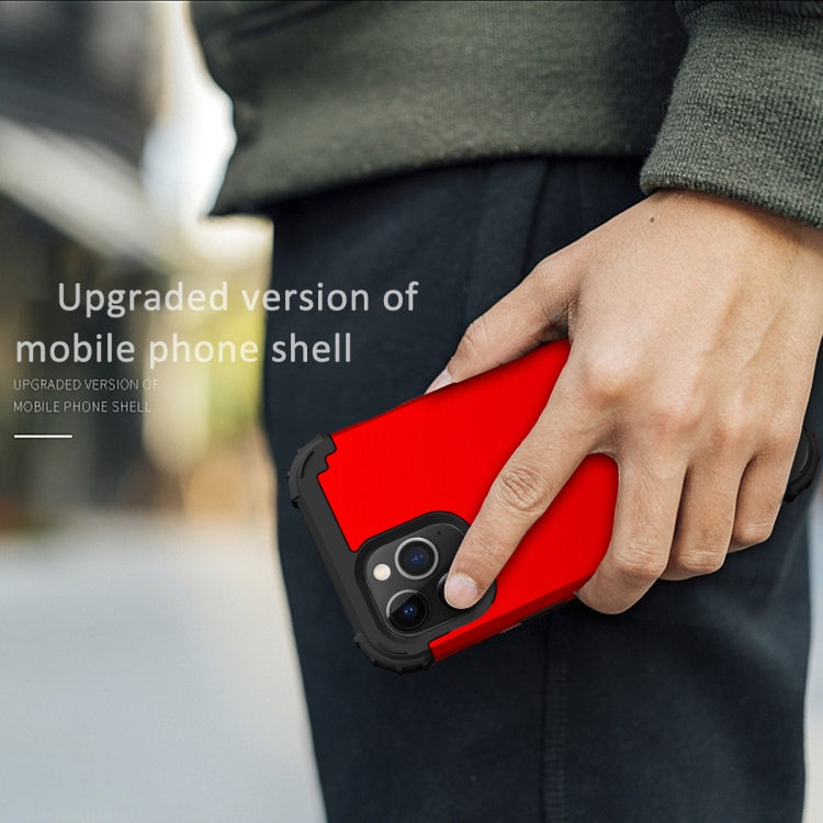 For iPhone 12 mini PC+ Silicone Three-piece Anti-drop Mobile Phone Protective Back Cover