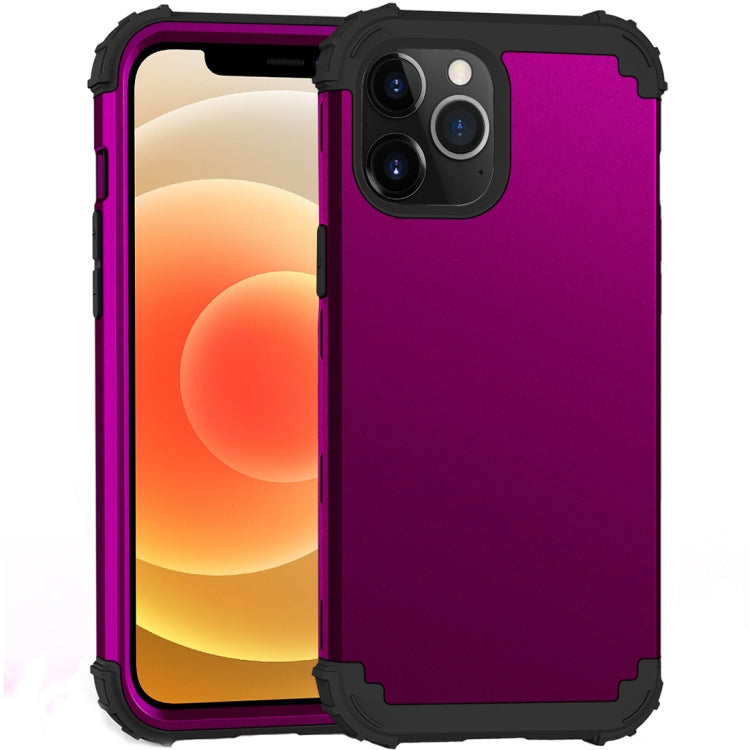 For iPhone 12 mini PC+ Silicone Three-piece Anti-drop Mobile Phone Protective Back Cover