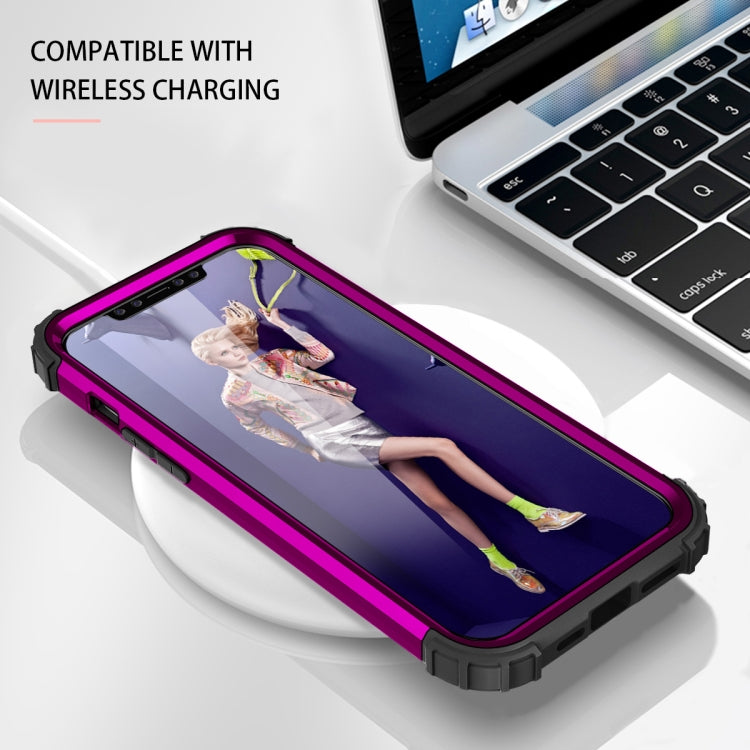 For iPhone 12 mini PC+ Silicone Three-piece Anti-drop Mobile Phone Protective Back Cover