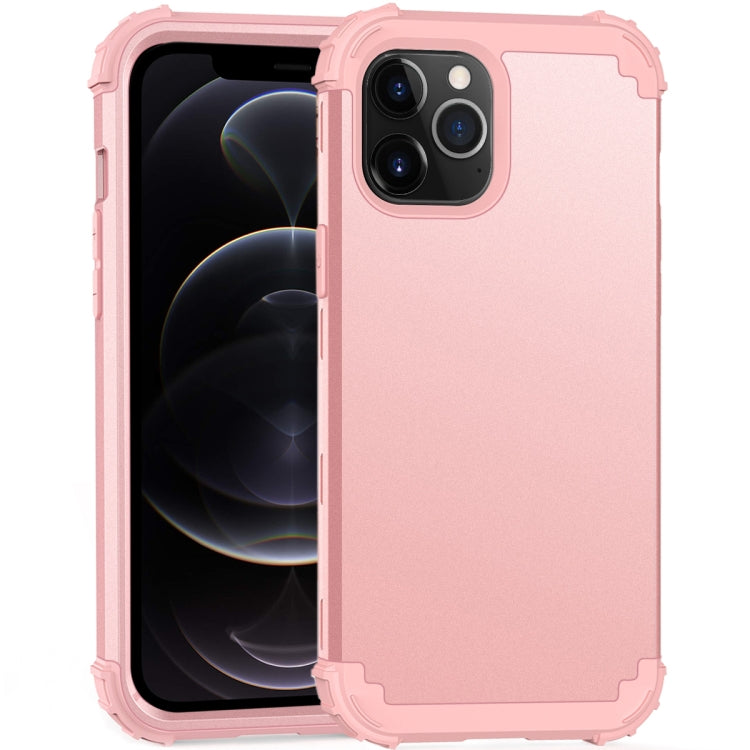 For iPhone 12 / 12 Pro PC+ Silicone Three-piece Anti-drop Mobile Phone Protective Back Cover