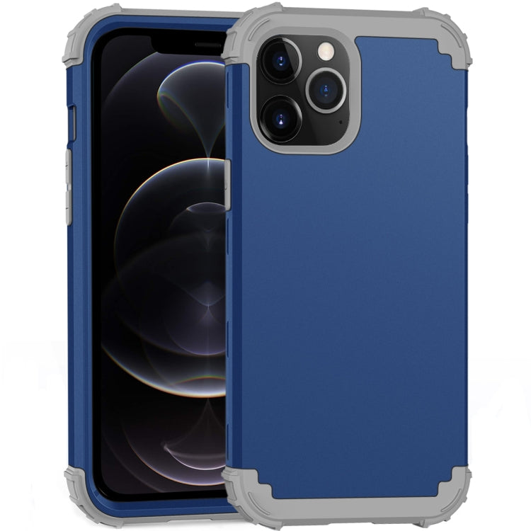 For iPhone 12 / 12 Pro PC+ Silicone Three-piece Anti-drop Mobile Phone Protective Back Cover