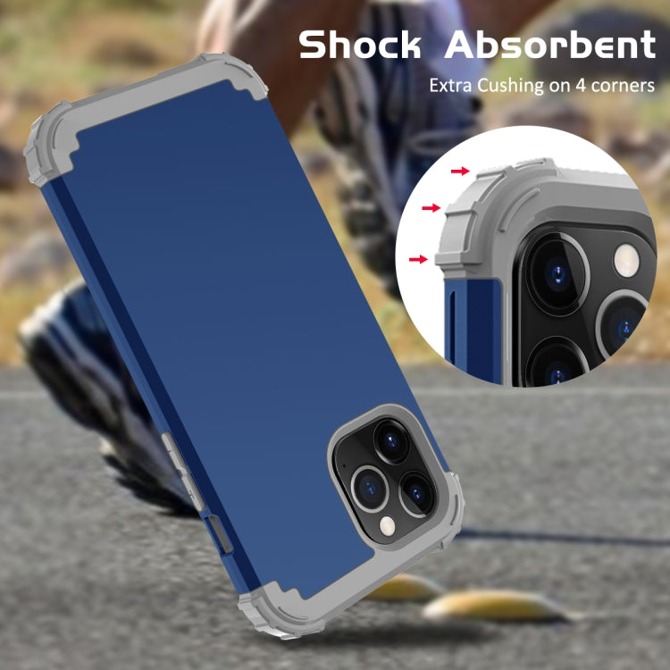 For iPhone 12 / 12 Pro PC+ Silicone Three-piece Anti-drop Mobile Phone Protective Back Cover