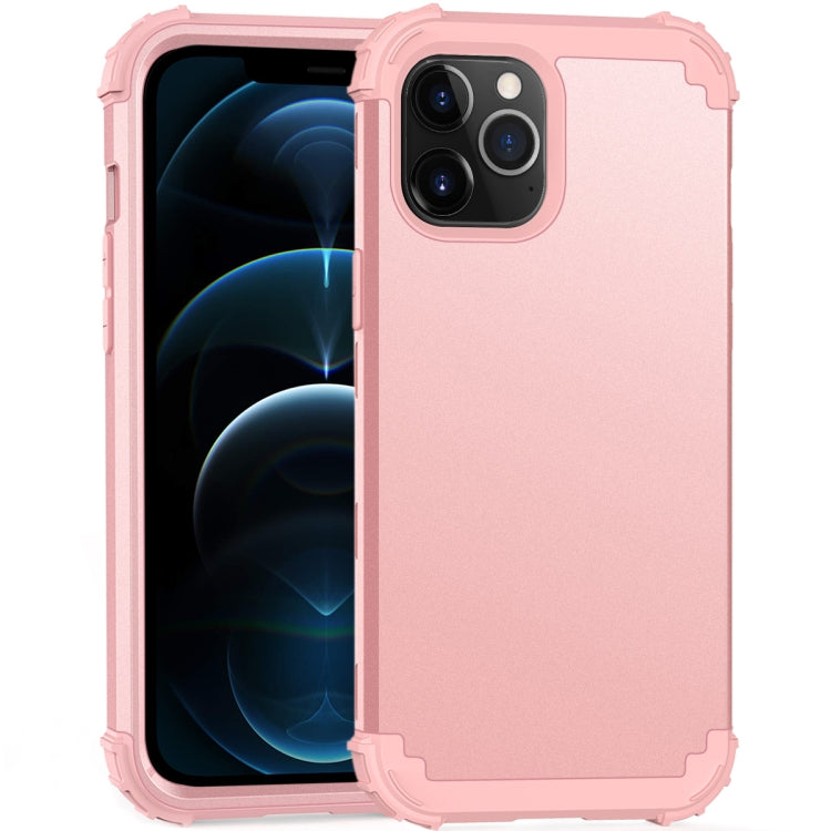 For iPhone 12 Pro Max PC+ Silicone Three-piece Anti-drop Mobile Phone Protective Back Cover