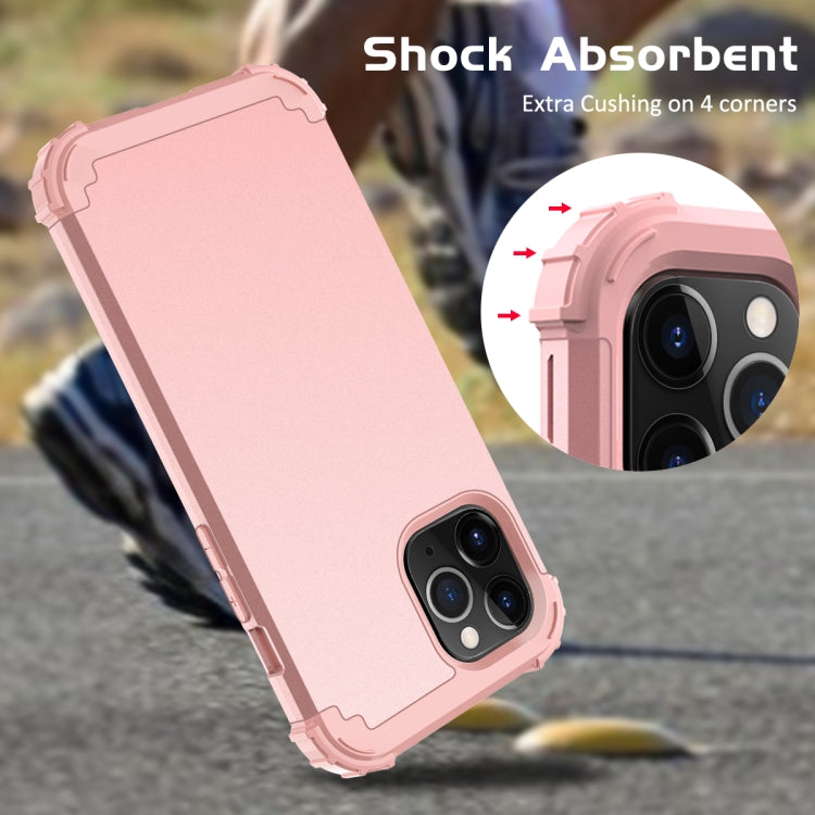 For iPhone 12 Pro Max PC+ Silicone Three-piece Anti-drop Mobile Phone Protective Back Cover