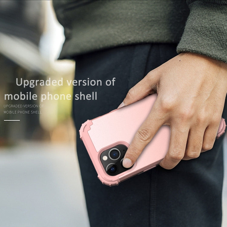 For iPhone 12 Pro Max PC+ Silicone Three-piece Anti-drop Mobile Phone Protective Back Cover
