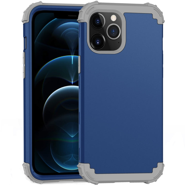 For iPhone 12 Pro Max PC+ Silicone Three-piece Anti-drop Mobile Phone Protective Back Cover