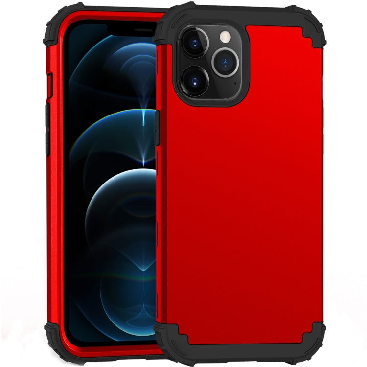 For iPhone 12 Pro Max PC+ Silicone Three-piece Anti-drop Mobile Phone Protective Back Cover