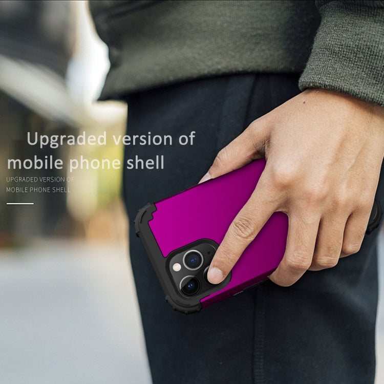 For iPhone 12 Pro Max PC+ Silicone Three-piece Anti-drop Mobile Phone Protective Back Cover