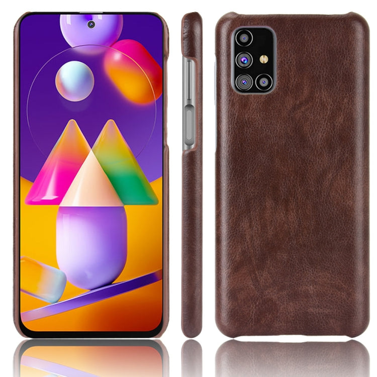 For Samsung Galaxy M31s Shockproof Litchi Texture PC + PU Case