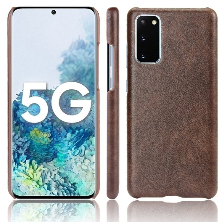 For Samsung Galaxy S20 FE Shockproof Litchi Texture PC + PU Case
