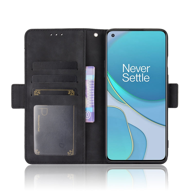 For OnePlus 8T Wallet Style Skin Feel Calf Pattern Leather Case with Separate Card Slot