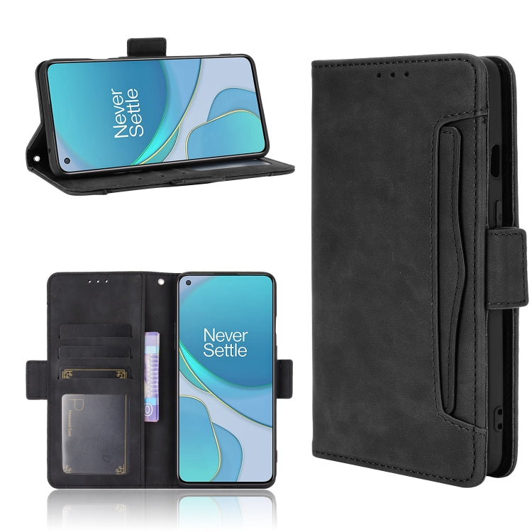For OnePlus 8T Wallet Style Skin Feel Calf Pattern Leather Case with Separate Card Slot