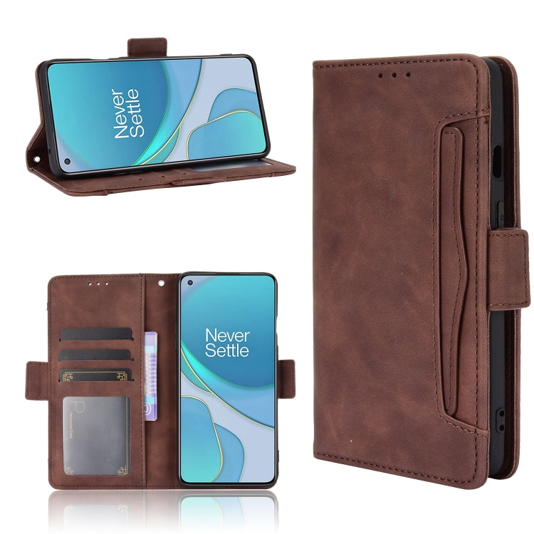 For OnePlus 8T Wallet Style Skin Feel Calf Pattern Leather Case with Separate Card Slot
