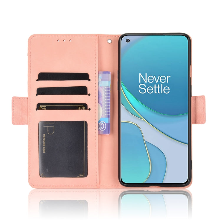 For OnePlus 8T Wallet Style Skin Feel Calf Pattern Leather Case with Separate Card Slot